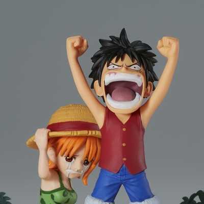 ONE PIECE WORLD COLLECTABLE FIGURE LOG STORIES-MONKEY.D.LUFFY & NAMI-, ONE  PIECE