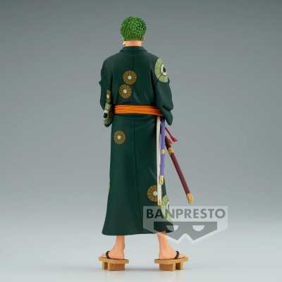 ONE PIECE - Roronoa Zoro Wanokuni Yukata Ver. DXF The Grandline Series Banpresto PVC Figure 17 cm