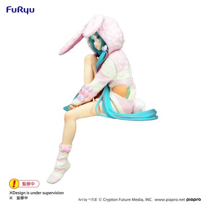 HATSUNE MIKU - Rabbit Ear Hood Pajama Noodle Stopper Furyu PVC Figure 14 cm