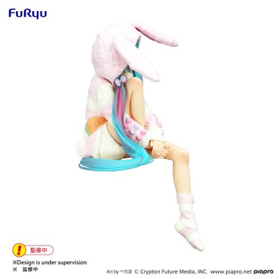 HATSUNE MIKU - Rabbit Ear Hood Pajama Noodle Stopper Furyu PVC Figure 14 cm