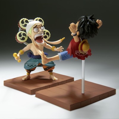 ONE PIECE - Monkey.D.Luffy & Enel Log Stories World Collectable Figure Banpresto PVC Figure 8 x 7 cm