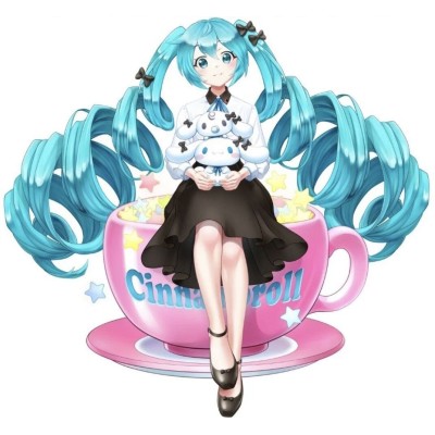 HATSUNE MIKU x Cinnamoroll PM Premium Chokonose Sega PVC Figure 14 cm 