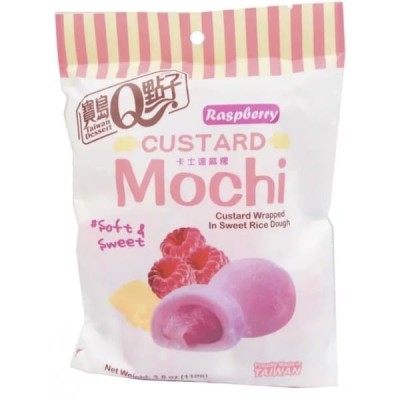 Mini Mochi con Crema pasticcera ai Lamponi 110 Gr