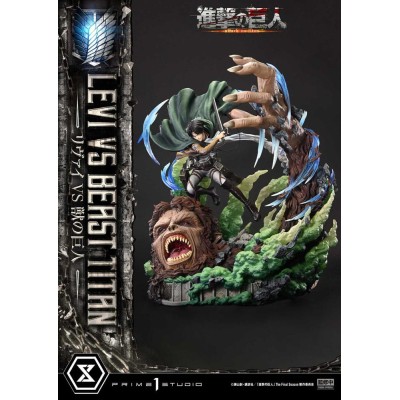 ATTACK ON TITAN - Levi Versus Beast Titan Bonus Edition Ultimate Premium Masterline Series Statue 1/4 Prime 1 Studio 73 cm