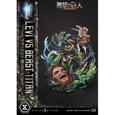 ATTACK ON TITAN - Levi Versus Beast Titan Bonus Edition Ultimate Premium Masterline Series Statue 1/4 Prime 1 Studio 73 cm