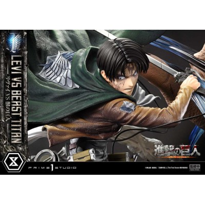 ATTACK ON TITAN - Levi Versus Beast Titan Bonus Edition Ultimate Premium Masterline Series Statue 1/4 Prime 1 Studio 73 cm