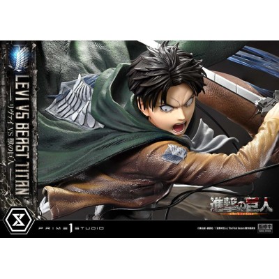 ATTACK ON TITAN - Levi Versus Beast Titan Bonus Edition Ultimate Premium Masterline Series Statue 1/4 Prime 1 Studio 73 cm