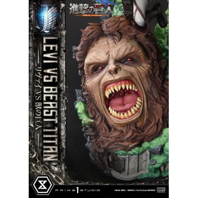 ATTACK ON TITAN - Levi Versus Beast Titan Bonus Edition Ultimate Premium Masterline Series Statue 1/4 Prime 1 Studio 73 cm