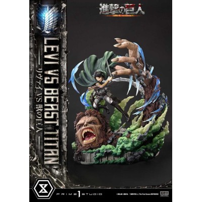 ATTACK ON TITAN - Levi Versus Beast Titan Bonus Edition Ultimate Premium Masterline Series Statue 1/4 Prime 1 Studio 73 cm