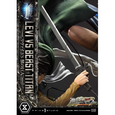 ATTACK ON TITAN - Levi Versus Beast Titan Bonus Edition Ultimate Premium Masterline Series Statue 1/4 Prime 1 Studio 73 cm