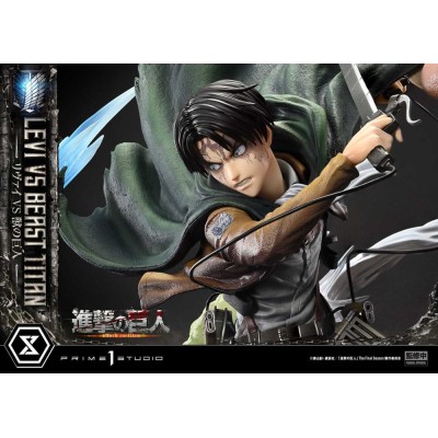 ATTACK ON TITAN - Levi Versus Beast Titan Bonus Edition Ultimate Premium Masterline Series Statue 1/4 Prime 1 Studio 73 cm