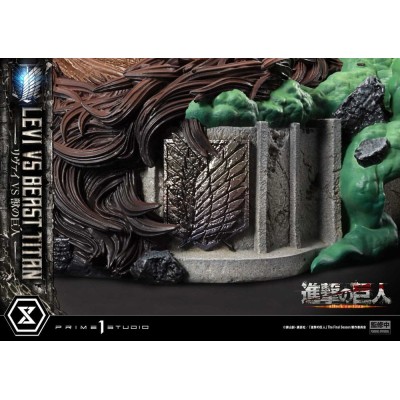 ATTACK ON TITAN - Levi Versus Beast Titan Bonus Edition Ultimate Premium Masterline Series Statue 1/4 Prime 1 Studio 73 cm