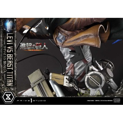 ATTACK ON TITAN - Levi Versus Beast Titan Bonus Edition Ultimate Premium Masterline Series Statue 1/4 Prime 1 Studio 73 cm