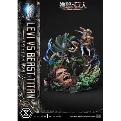 ATTACK ON TITAN - Levi Versus Beast Titan Ultimate Premium Masterline Series Statue 1/4 Prime 1 Studio 73 cm