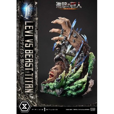 ATTACK ON TITAN - Levi Versus Beast Titan Ultimate Premium Masterline Series Statue 1/4 Prime 1 Studio 73 cm