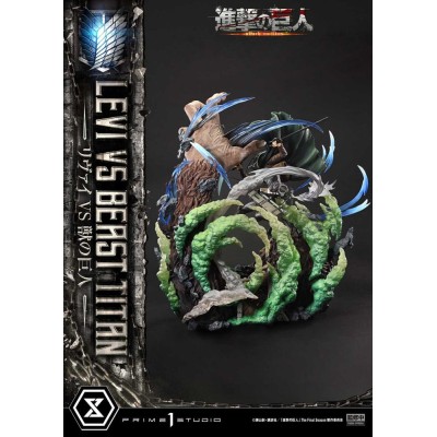 ATTACK ON TITAN - Levi Versus Beast Titan Ultimate Premium Masterline Series Statue 1/4 Prime 1 Studio 73 cm