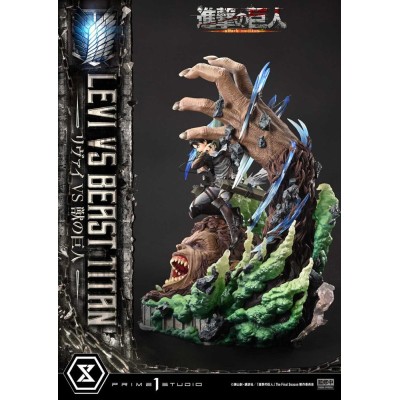 ATTACK ON TITAN - Levi Versus Beast Titan Ultimate Premium Masterline Series Statue 1/4 Prime 1 Studio 73 cm