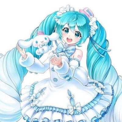 HATSUNE MIKU x Cinnamoroll White Dress Ver. Luminasta SEGA PVC Figure 19 cm