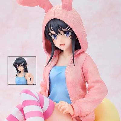 RASCAL DOES NOT DREAM OF A BUNNY GIRL SENPAI - Mai Sakurajima Hoodie Look Rabbit Ears Ver. 1/7 Kadokawa PVC Figure 18 cm