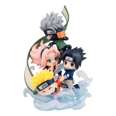 NARUTO SHIPPUDEN - Gather here, Team 7 FigUnity PVC Mini Figure (with gift) Megahouse 13 cm