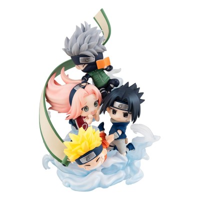 NARUTO SHIPPUDEN - Gather here, Team 7 FigUnity PVC Mini Figure (with gift) Megahouse 13 cm