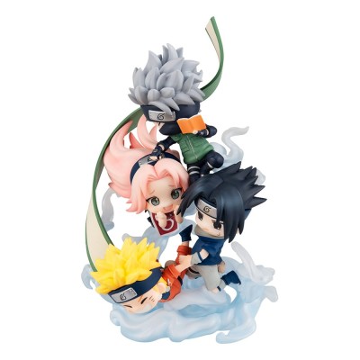 NARUTO SHIPPUDEN - Gather here, Team 7 FigUnity PVC Mini Figure (with gift) Megahouse 13 cm