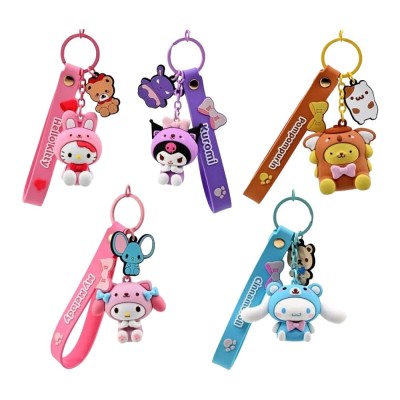 HELLO KITTY AND FRIENDS Sanrio Animal Series Keychain with Hand Strap (1 portachiavi)