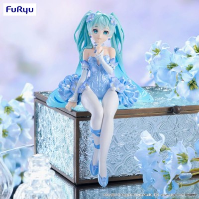 HATSUNE MIKU - Flower Fairy Nemophila Pail Blue Color Ver. Noodle Stopper Furyu PVC Figure 15 cm