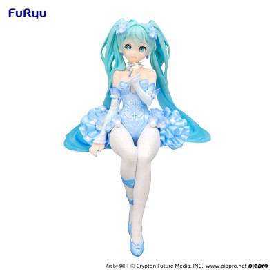 HATSUNE MIKU - Flower Fairy Nemophila Pail Blue Color Ver. Noodle Stopper Furyu PVC Figure 15 cm