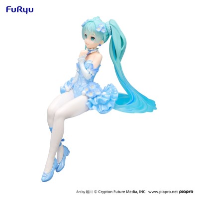 HATSUNE MIKU - Flower Fairy Nemophila Pail Blue Color Ver. Noodle Stopper Furyu PVC Figure 15 cm