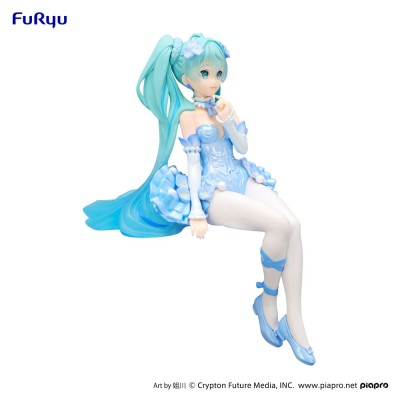 HATSUNE MIKU - Flower Fairy Nemophila Pail Blue Color Ver. Noodle Stopper Furyu PVC Figure 15 cm