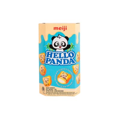 Meiji Hello Panda Milk 42g - crunchy biscuits filled with milk cream