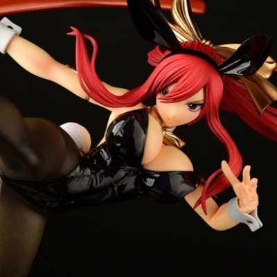 FAIRY TAIL - Erza Scarlet High Kick Black Bunny Ver. 1/6 Orca Toys PVC Figure 37 cm