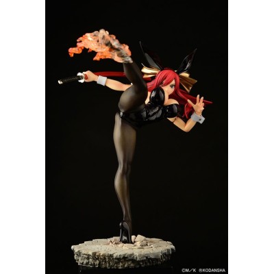 FAIRY TAIL - Erza Scarlet High Kick Black Bunny Ver. 1/6 Orca Toys PVC Figure 37 cm