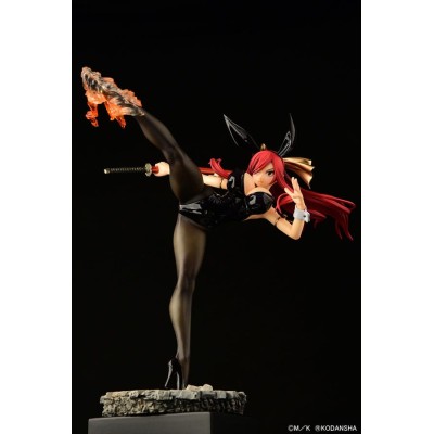 FAIRY TAIL - Erza Scarlet High Kick Black Bunny Ver. 1/6 Orca Toys PVC Figure 37 cm