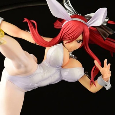 FAIRY TAIL - Erza Scarlet High Kick White Bunny Ver. 1/6 Orca Toys PVC Figure 37 cm