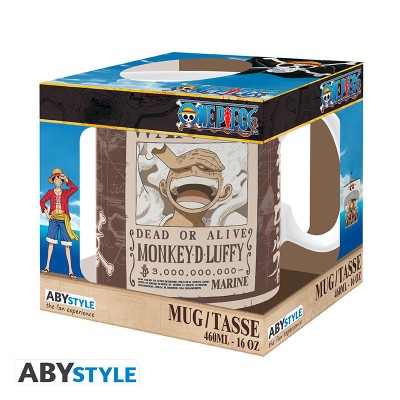 ONE PIECE - Luffy Wanted Big Size Tazza 460 ml