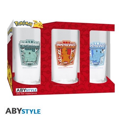 POKEMON - 3 glass set