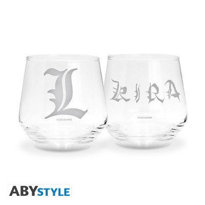 DEATH NOTE - "Kira & L" 2 Glass Set Bicchieri