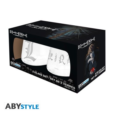 DEATH NOTE - "Kira & L" 2 Glass Set Bicchieri