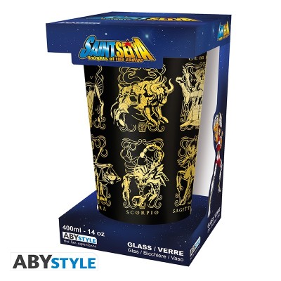 SAINT SEIYA - Gold cloths Bicchiere in vetro Large Glass 460 ml