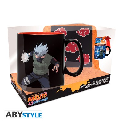 NARUTO SHIPPUDEN - Gift Set Mug Heat Change + Coaster Akatsuki