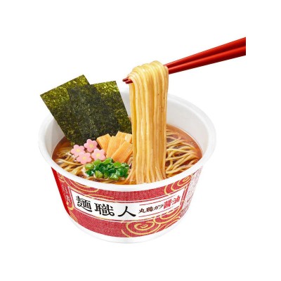 Cup Men Shokunin Shoyu - Japanese instant cup noodles with soy sauce flavour