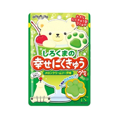 Pola Beer Happy Nikukyu gummy melon cream soda - Japanese fruit flavour candy