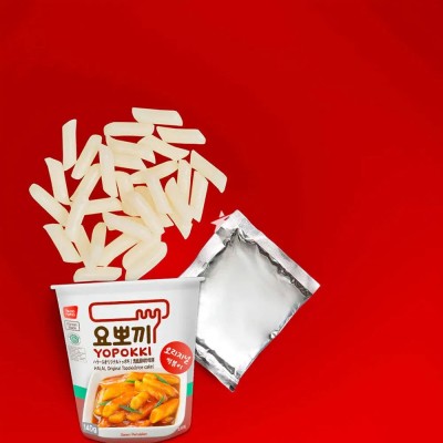 Yopokki Spicy Rice Cake Original Tteokbokki Cup - Korean spicy instant rice cake