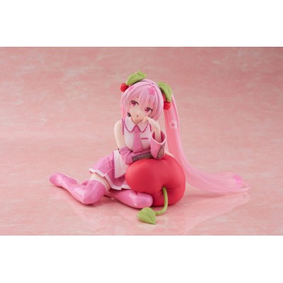 HATSUNE MIKU - Sakura Miku Cherry Cushion Ver. Desktop Cute Taito PVC Figure 13 cm