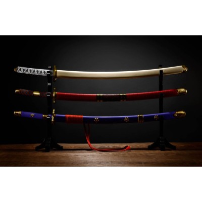 ONE PIECE - Roronoa Zoro Three Sword Style Swords Set Proplica Replicas 1/1 Bandai 95 cm