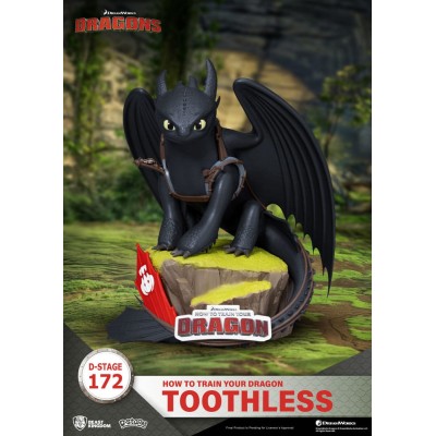 HOW TO TRAIN YOUR DRAGON - Toothless D-Stage PVC Diorama Beast Kingdom Figure 14 cm