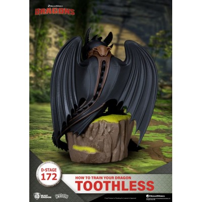 HOW TO TRAIN YOUR DRAGON - Toothless D-Stage PVC Diorama Beast Kingdom Figure 14 cm