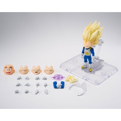 DRAGON BALL - Super Saiyan Level 3 Vegeta (mini) Daima S.H.Figuarts Bandai Action Figure 8 cm